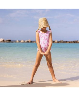 Baby Girls Pink Lagoon Frill Swimsuit