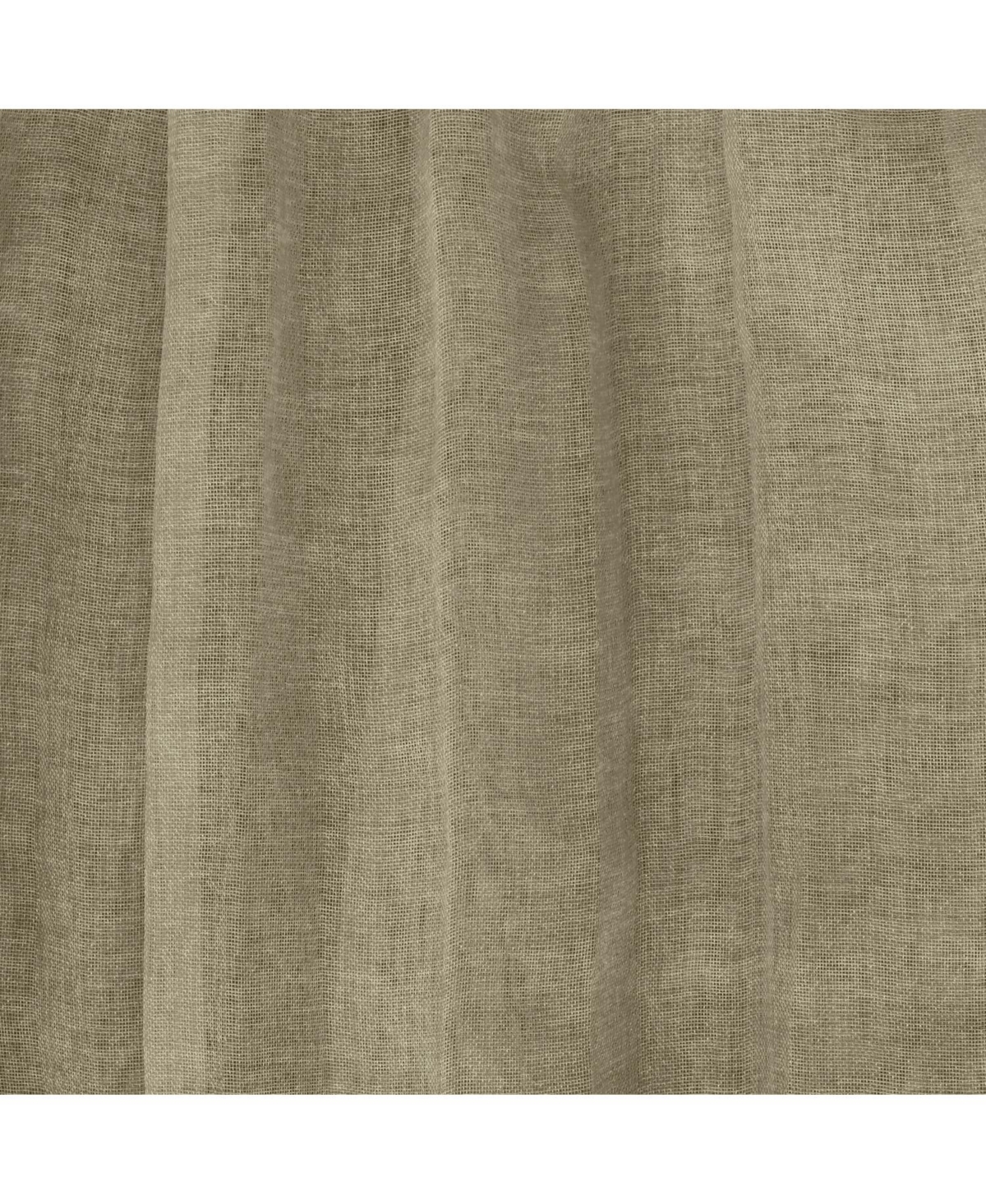 Habitat 100% Polyester Paloma Sheer Broomstick Crushed Solid Dual Header Curtain Panel 52" x 108" Khaki