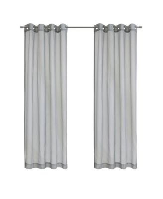 Luna Light Filtering Grommet Lightweight Solid Dolly Fabric Curtain Panel for Livingroom 52" x 95" Grey