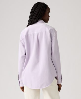 Women's Iris Button-Front Cotton Overshirt