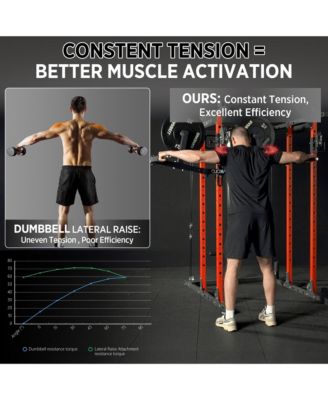 Lateral Raise Machine for Squat Rack - Deltoid Trainer with 1" Hole Compatibility