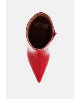 Farnak Pleather Spool Heel Boots Women