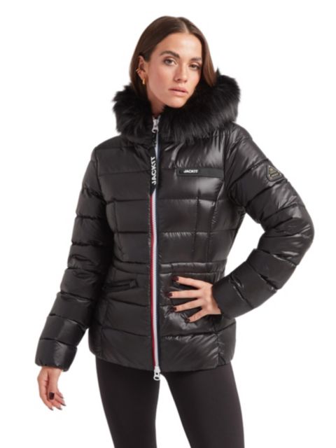 Женская куртка JACK1T R4D Faux Fur Tricolore Racer, цвет: Чёрный