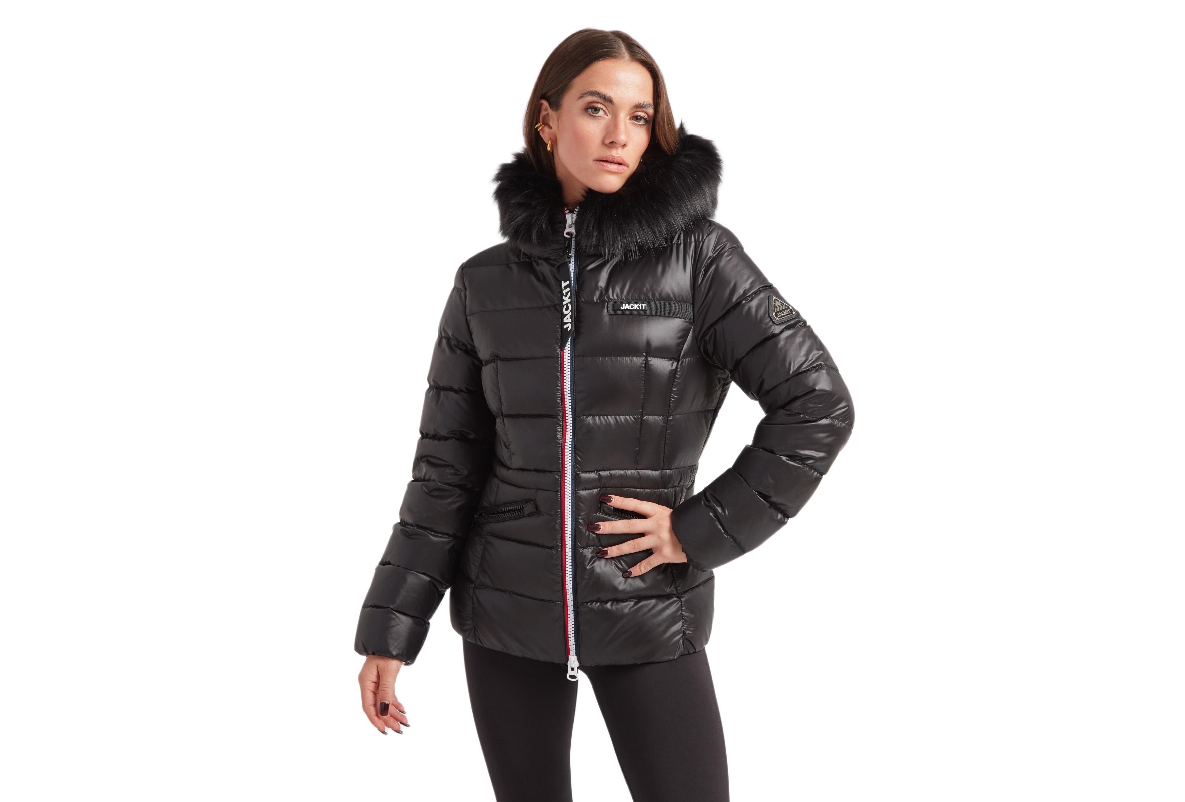 JACK1T Women's R4D Faux Fur Tricolore Racer Jacket