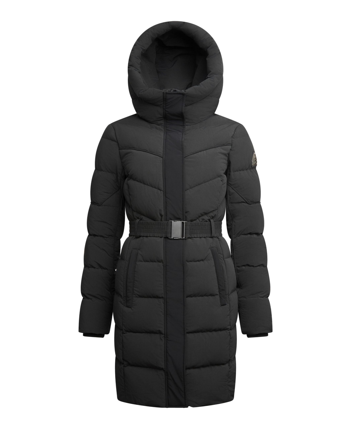 JACK1T Women's Diamond Belted Hooded Down Coat