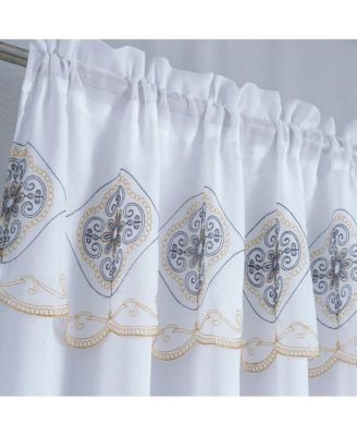 Oliva Gray Arcadia Embroidered Panel - 54x90" Gold