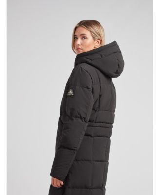 Women's Black Star Extra Long Down Coat