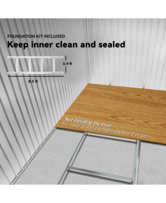 9&#39; x 6&#39; Steel Outdoor Utility Storage Tool Shed Kit Backyard