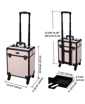 Cosmetology Case on Wheels Cosmetic Trolley Travel Art Deco Tyrian
