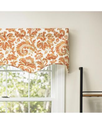 Boxtree Scallop 3" Rod Pocket Valance for Windows 50" x 16" Orange