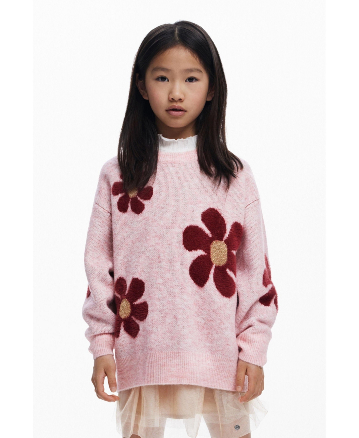 Desigual Girls Girls's Large floral sweater