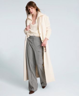 Women's V-Neck Wide Rib Polo Sweater