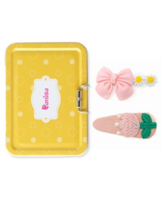 Girls 2pc Hair Clip Set - Bow Garden