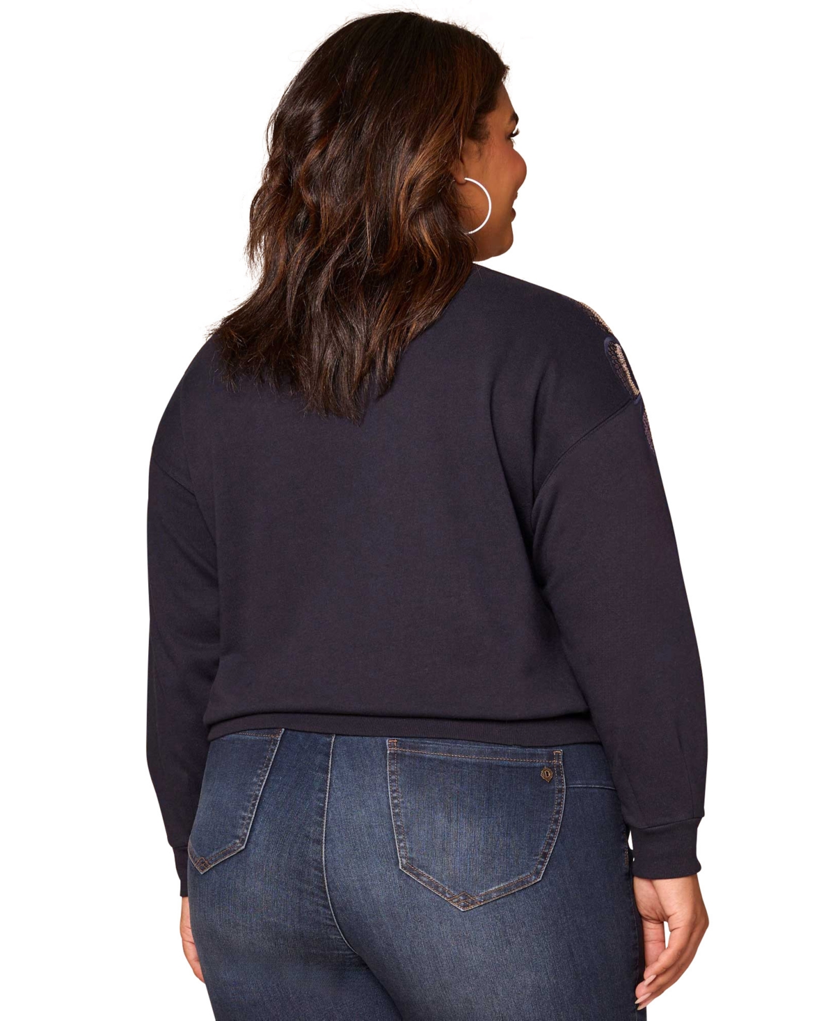 Democracy Plus Embellished Crewneck Sweatshirt