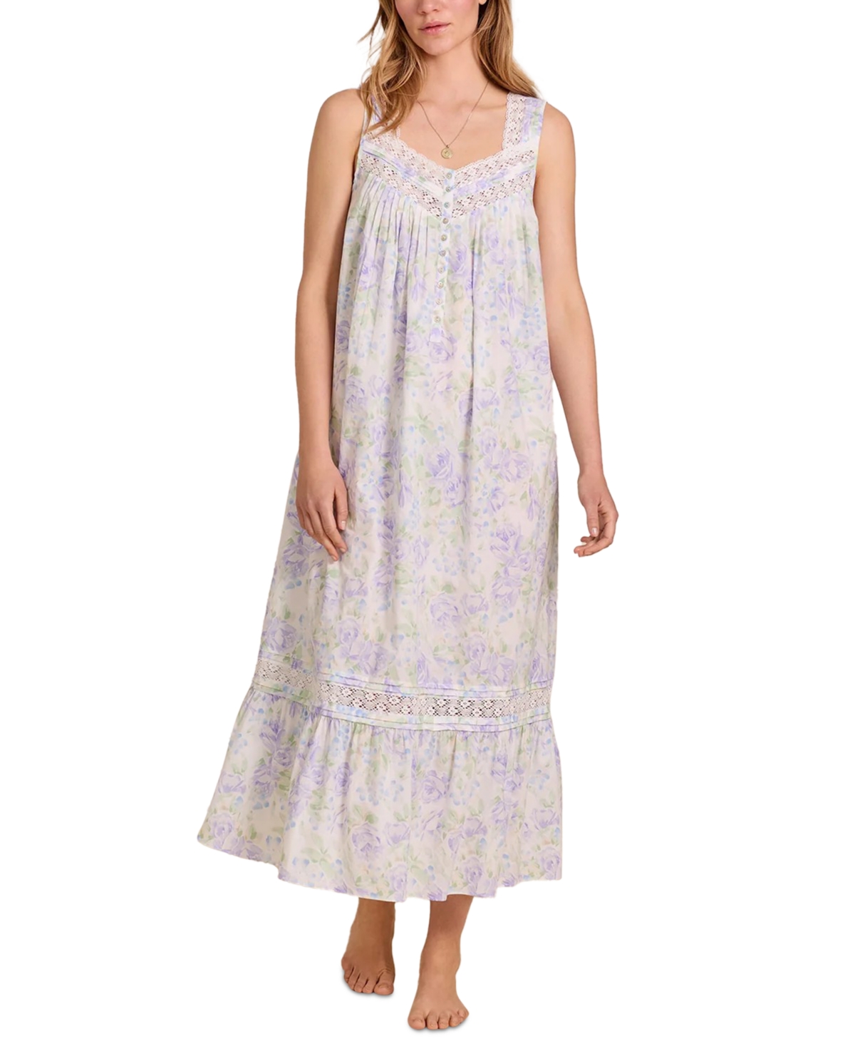 Eileen West Women's Printed Sleeveless Ballet Gown