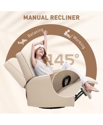 Manual Recliner Chair, Glider Rocking Chair for Living Room,