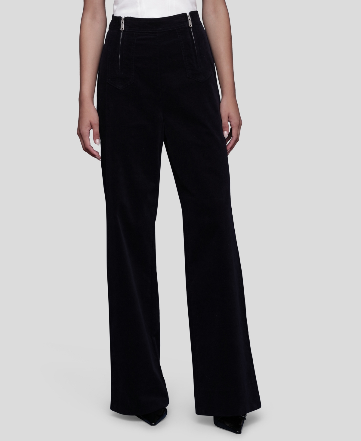 Avec Les Filles Women's Double-Zipper Wide-Leg Pants