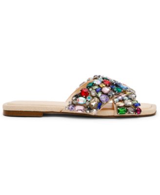 Women's Levity Embellished Flat Slide Sandals