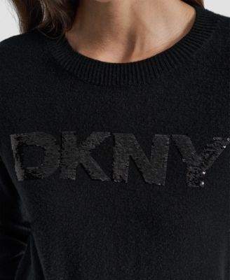 Women's Logo Sequined Long-Sleeve Sweater