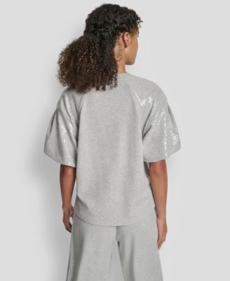 Women's Sequin Crew Neck Sweatshirt