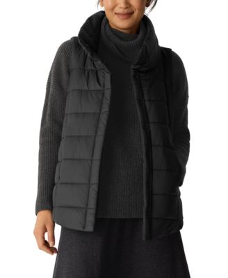 Women's Stand Collar Sleeveless Vest, Regular and Plus