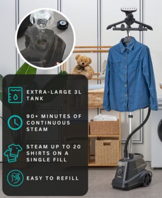 Industrial Grade 1800W Garment Steamer with Smart Auto-Off Safety and Steam Selection