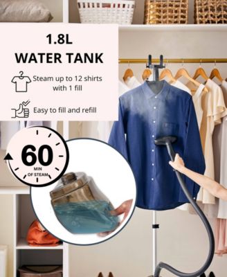 Smart Auto Off Upright Garment Steamer with Wheels and Descaler Maintenance Packet