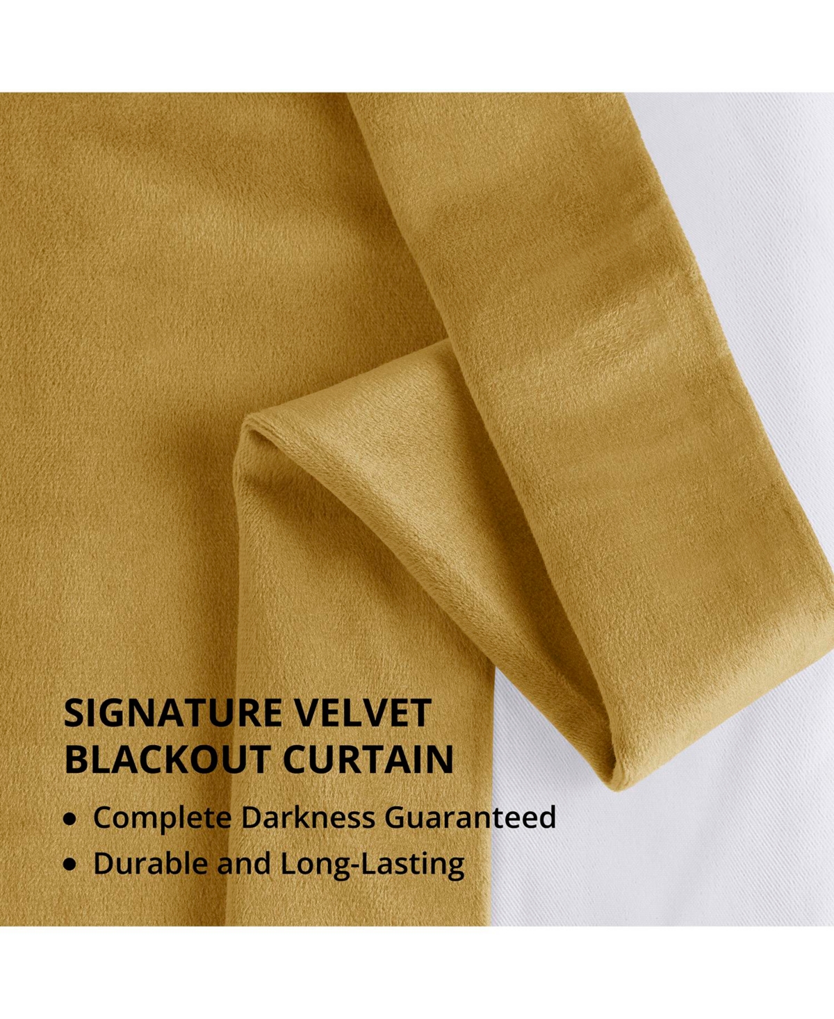 Half Price Drapes Fool's Gold Signature Velvet Blackout Curtain