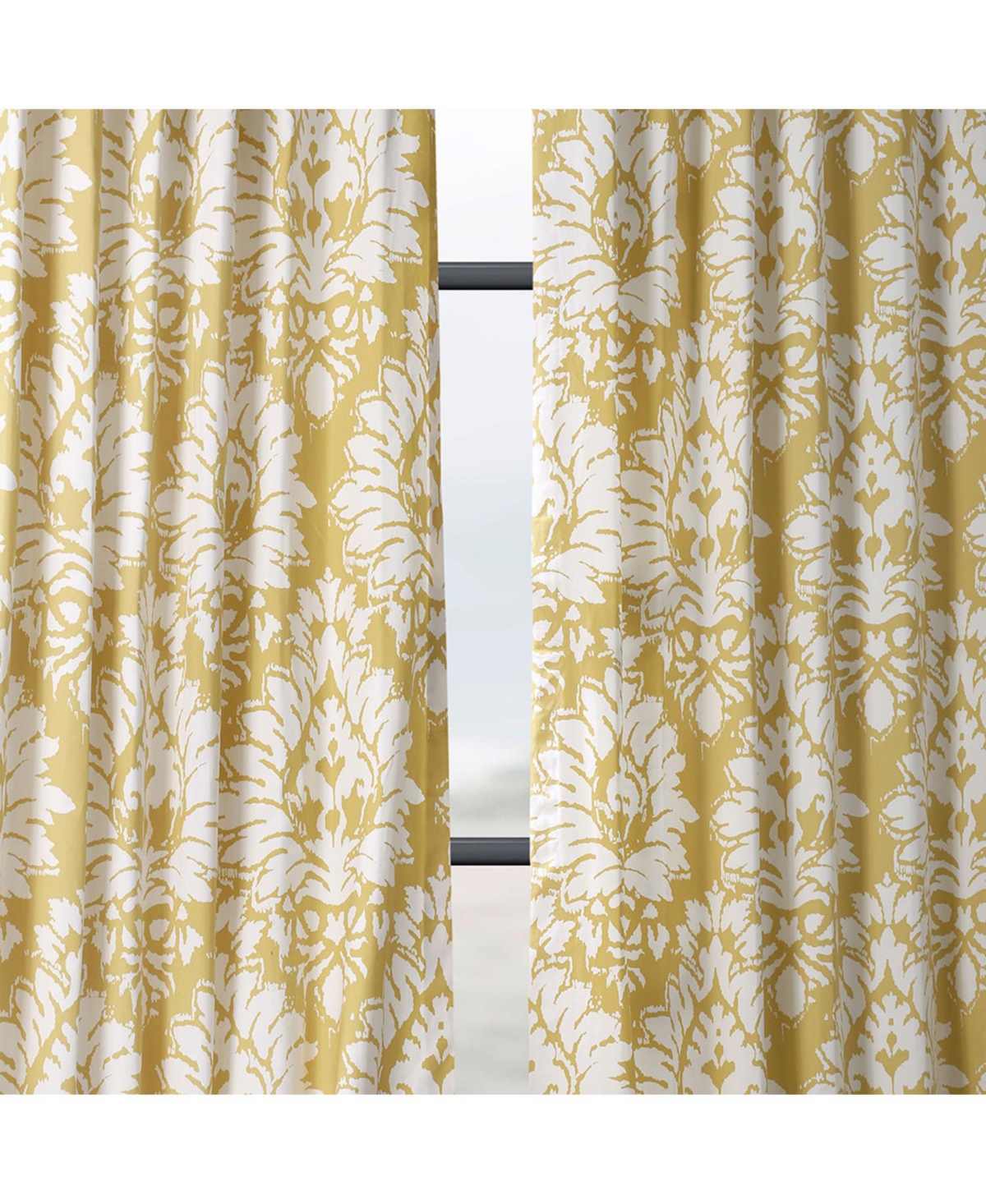Half Price Drapes Lacuna Sun Floral Printed Cotton Room Darkening Curtain