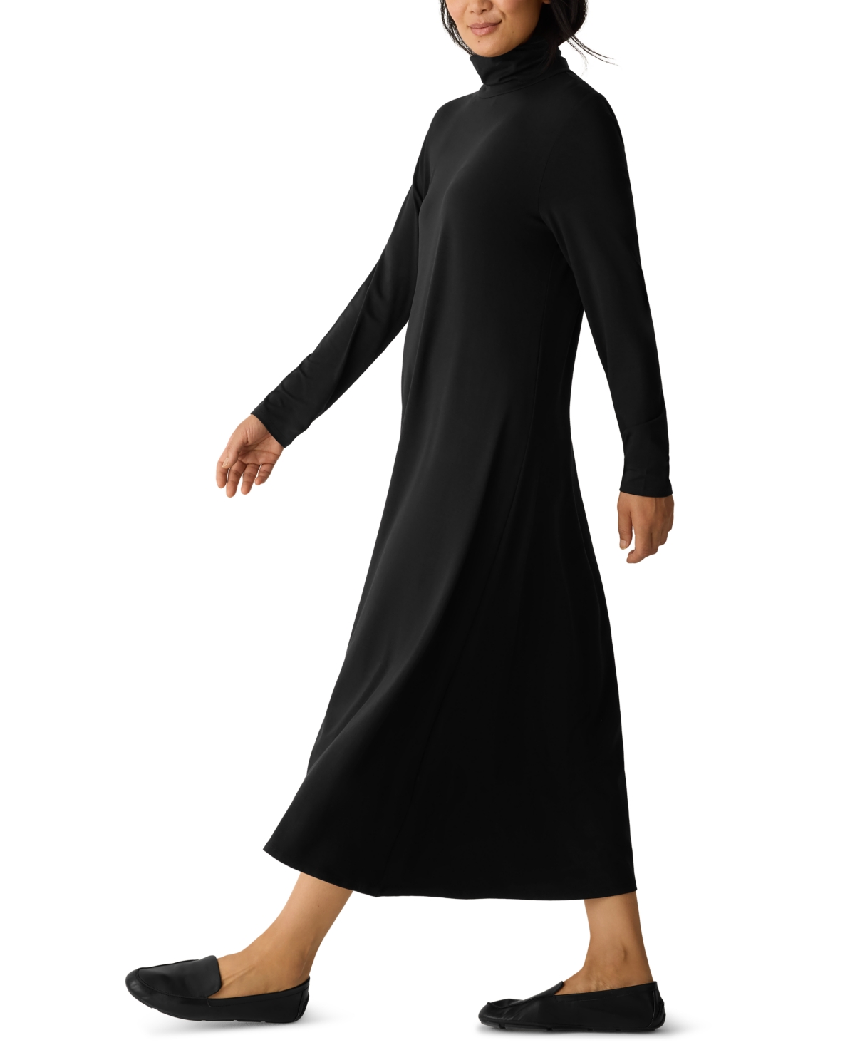 Eileen Fisher Women's Turtle Neck A-Line Dress, Regular and Plus