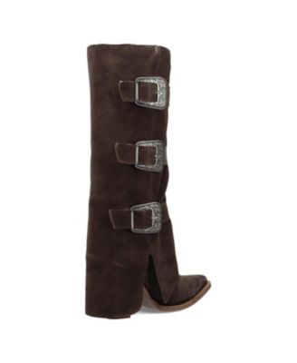 Women's Buckle Bunny Suede Leather Boot