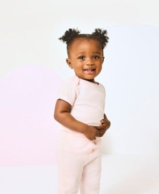 Baby Girls' Flared Leg Pants, 2-Pack Set