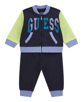 GUESS - Baby Boys Long-Sleeve Active Zip-Up Sweatshirt and Pant Set