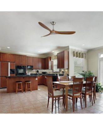 60-inch Modern Luxury Sand Nickel 3-Blade Ceiling Fans with Remote Control and Timer Function