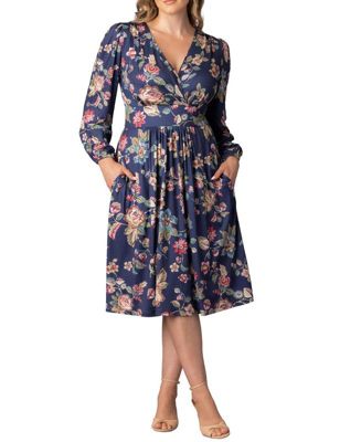 Plus Size Diana Long Sleeve Midi Dress