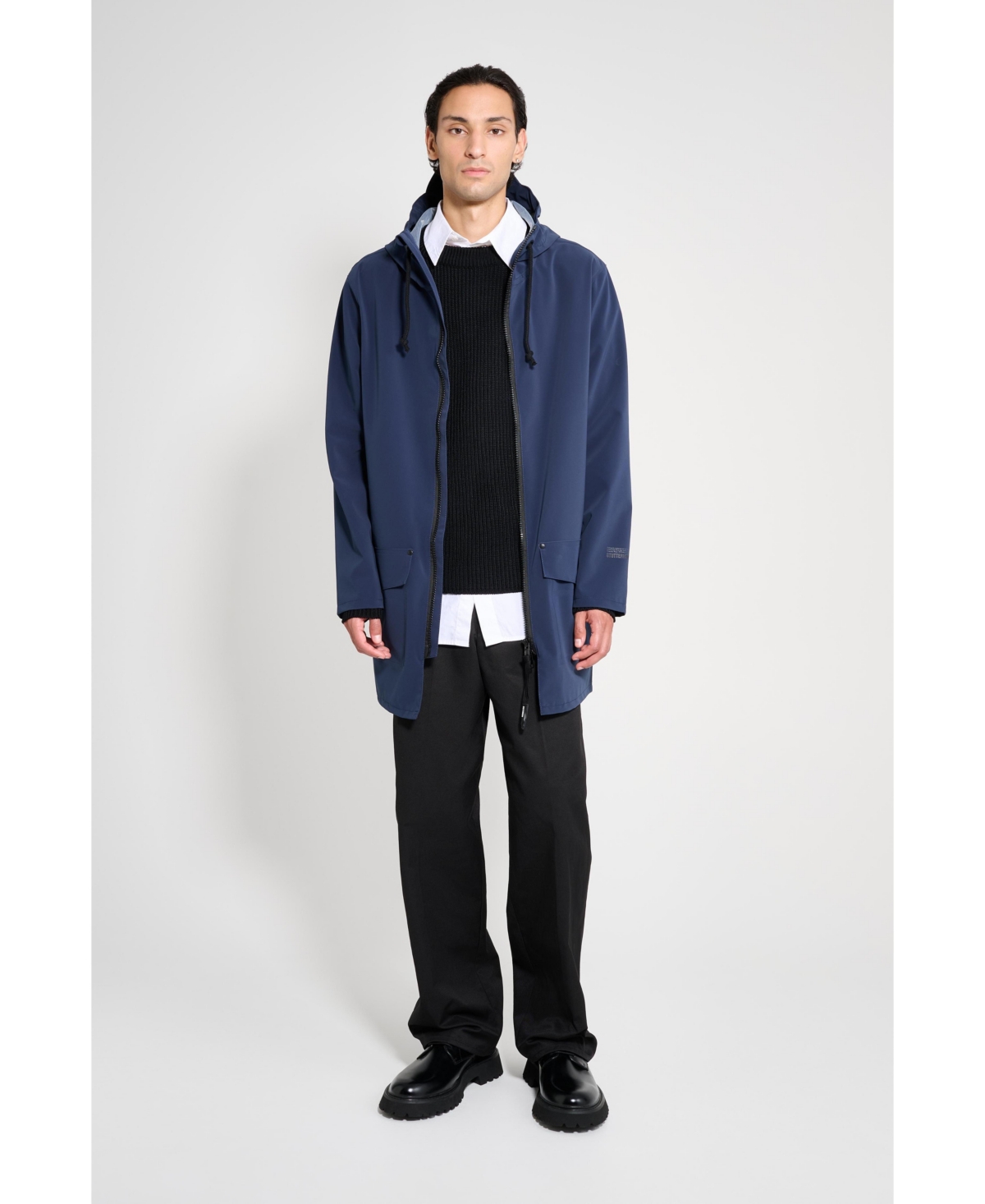 Stutterheim Men's Classic and Unisex Stockholm Patch Raincoat