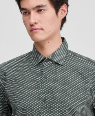 Men's Modern-Fit Solid Poplin Dress Shirt