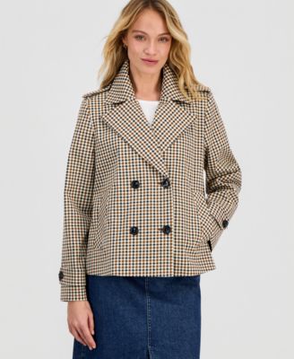 Women's Short Double-Breasted Trench Coat