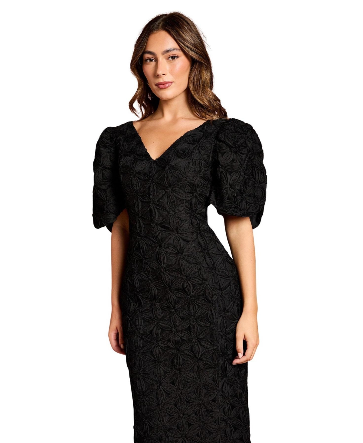 Coast Women's Floral Pleated Sleeve Pencil Dress