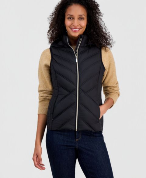 Женские жилеты MICHAEL Michael Kors Michael Kors Women's Hooded Puffer Vest