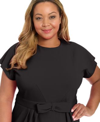 Plus Size Crewneck Sheath Dress