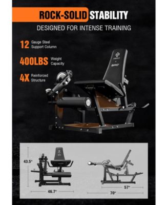 Leg Extension & Curl Machine - Adjustable 2-in-1 Cable System for Home Gym