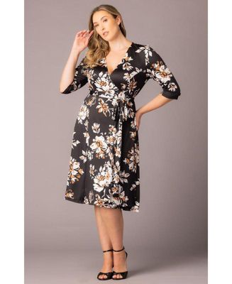 Plus Size Signature Print Wrap Dress
