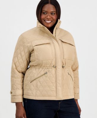 Plus Size Short Quilted Coat