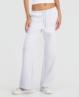Juniors' High-Rise Straight-Leg Fleece Pants 