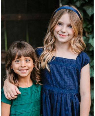 Toddler Girls Organic Puff Sleeve Pintuck Sateen Party Dress