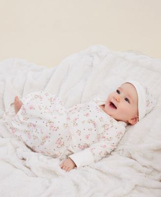 Little Me - Baby Set, Baby Girls Vintage Rose Gown and Beanie