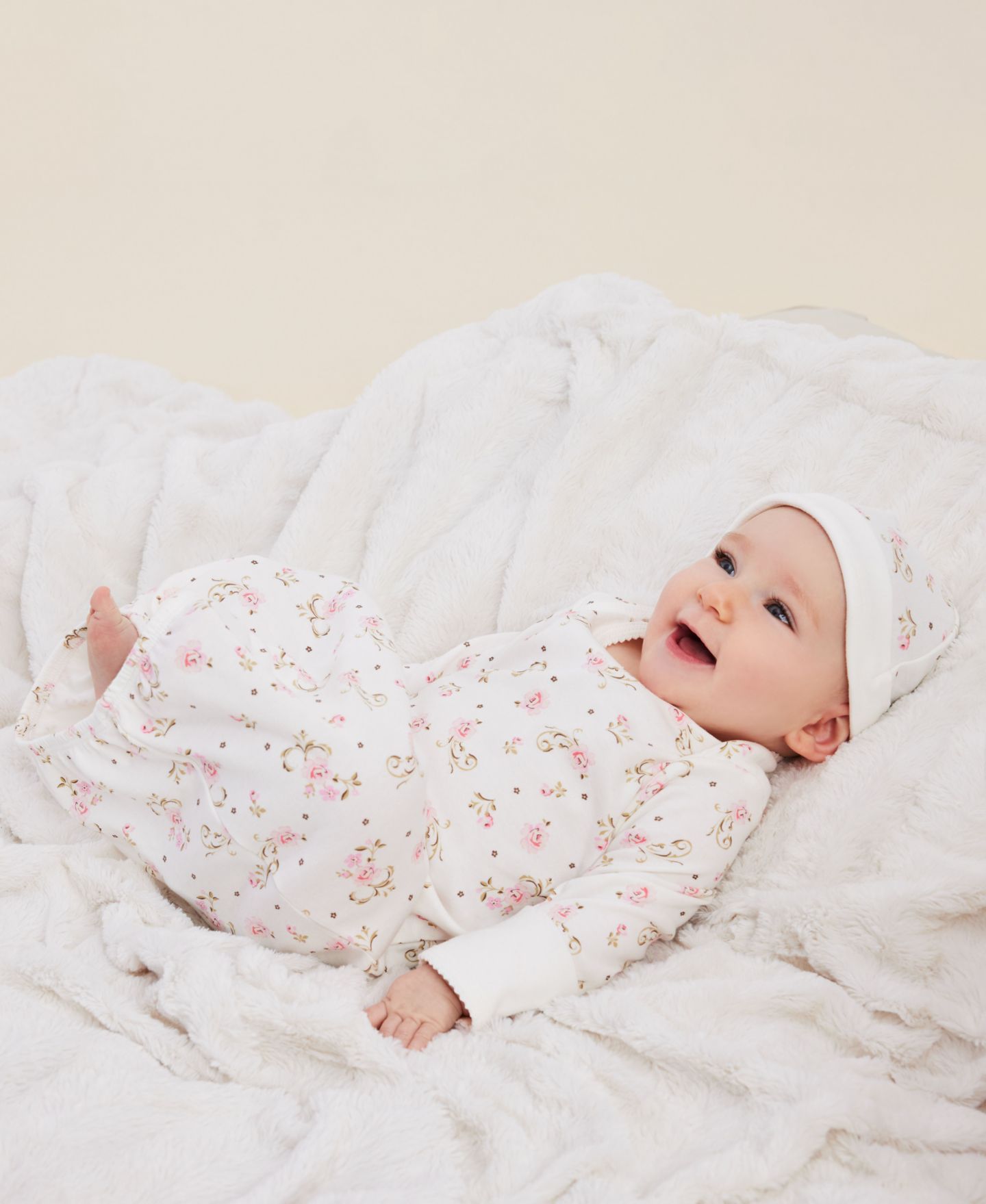 Пижамный комплект, 2 предмета — Little Me, цвет: Слоновая кость — фото 1