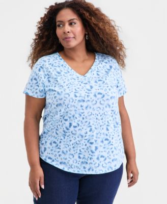 Style & Co - Plus Size Perfect V-Neck T-Shirt