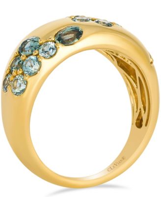 Montana Sapphire (1.18 ct. t.w.) and Nude Diamond (0.04 ct. t.w.) Ring in 14k Honey Gold